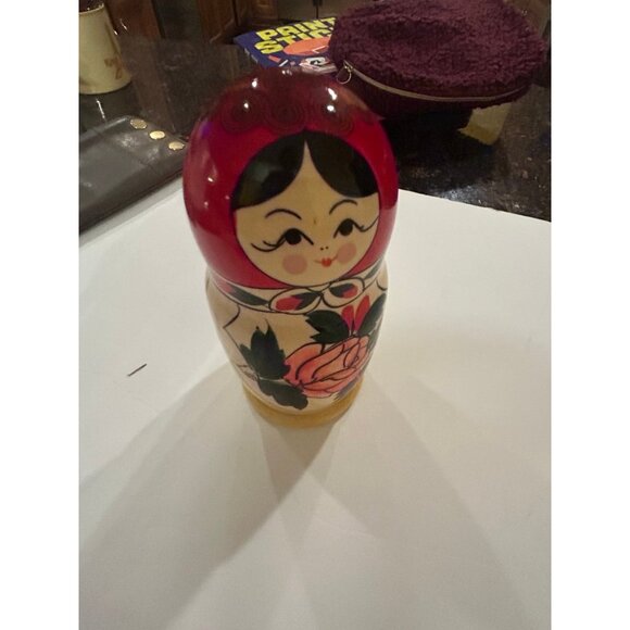 Vintage set of Nesting Dolls, set of 5, complete set matryoshka dolls cottage - Picture 8 of 11